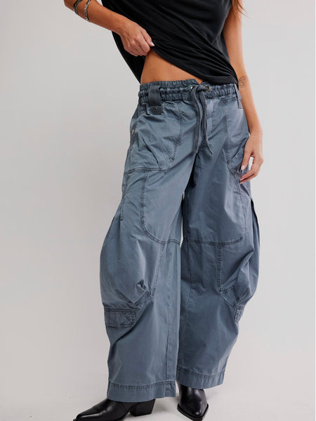 Free People Onset Parachute Pant - Steel