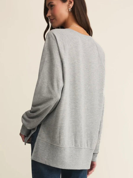 ZSupply Modern V-Neck Weekender - Heather Grey