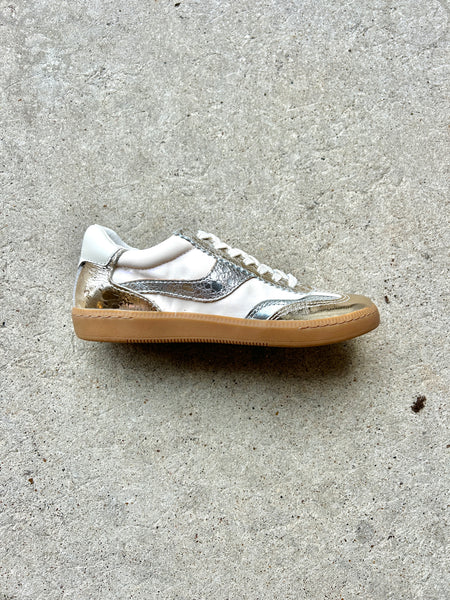Notice Leather Sneaker - Gold/Silver