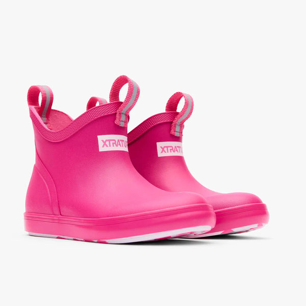 XtraTuf Kids’ Ankle Deck Boot - Neon Pink