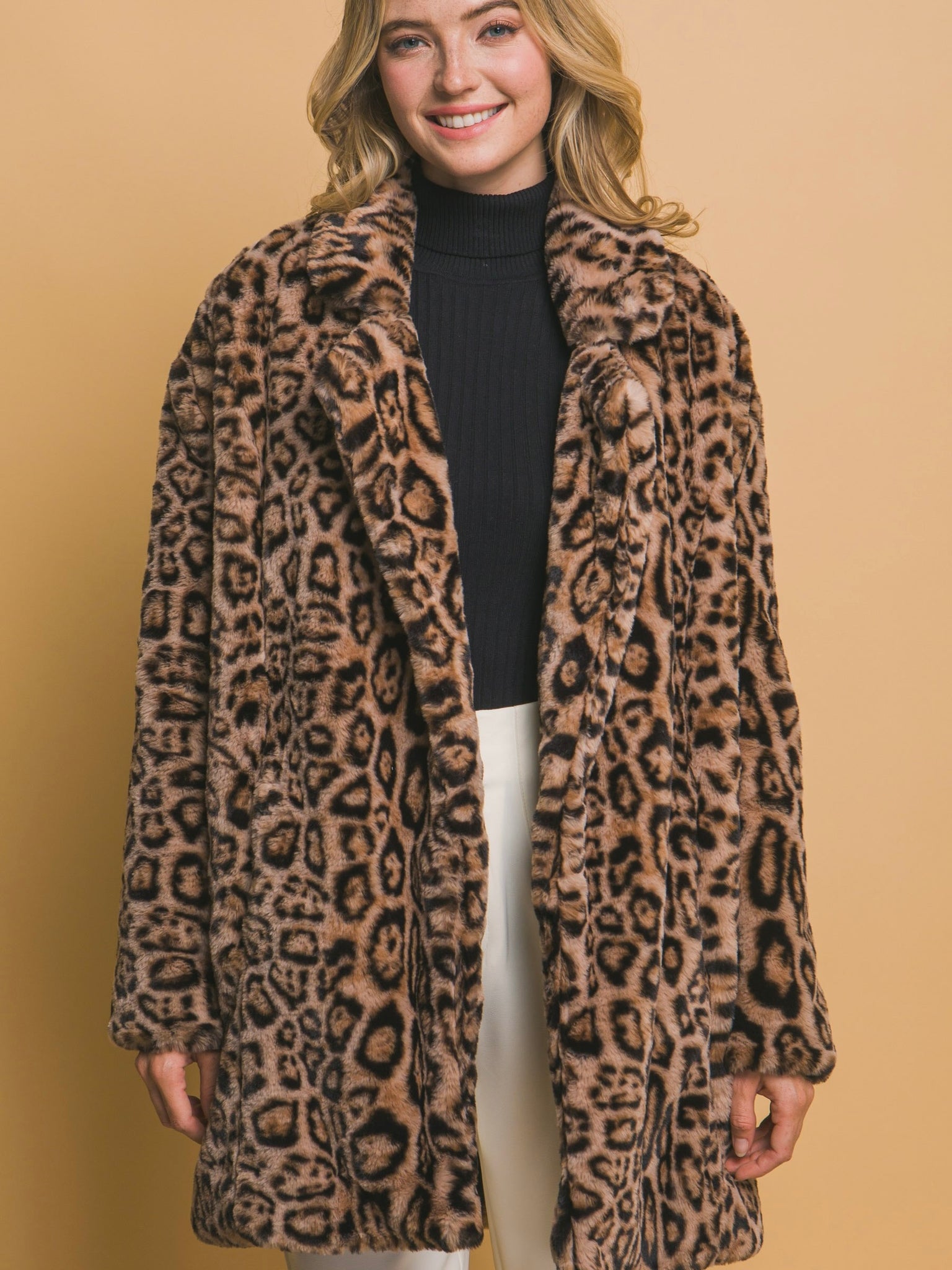 Animal Print Fur Coat
