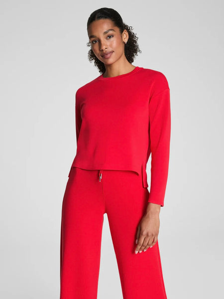 SPANX AirEssential Relaxed Long Sleeve Top - Spanx Red