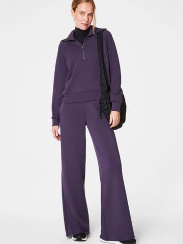SPANX Air Essentials Wide Leg Pant - Aubergine