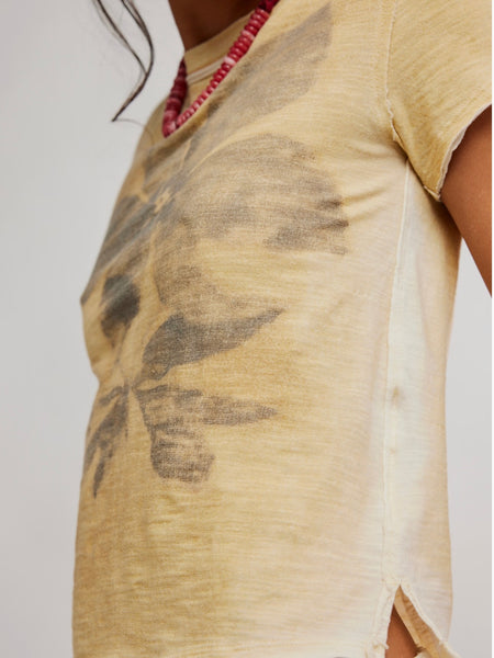 Free People Wall Flower Tee - Washed Tea Combo
