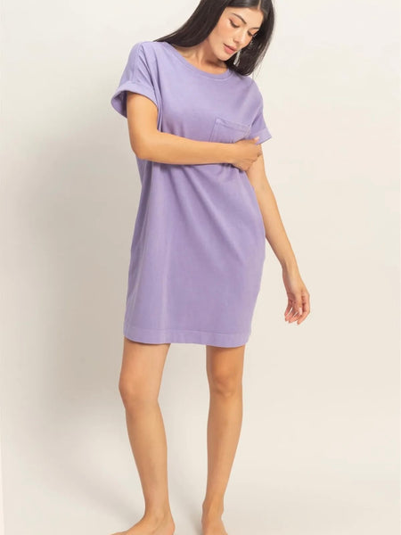 T Shirt Dress- Purple