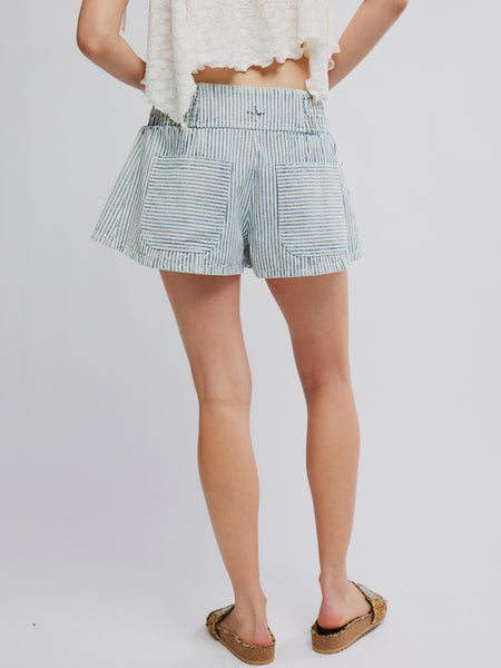 Free People Luna Railroad Short- Horizon Stripe