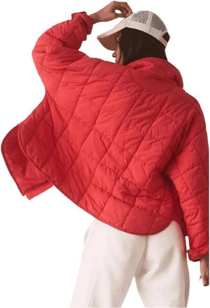 Free People Pippa Packable Puffer- Poppy Red