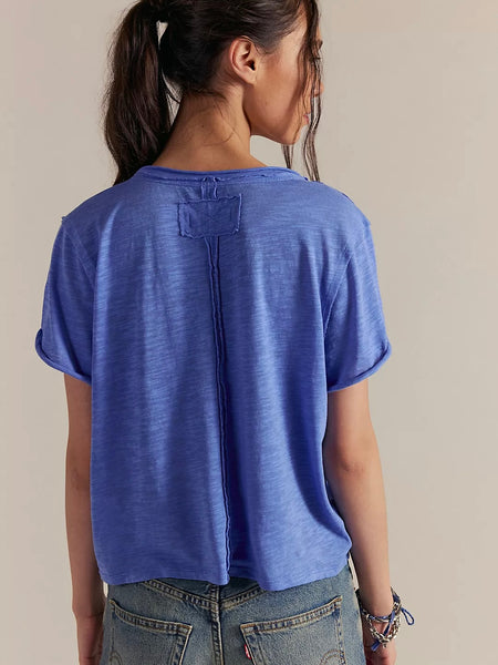 Free People Take 2 Tee - Cornflower Combo