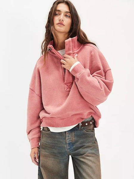 Free People Timeless Pullover - Salsa