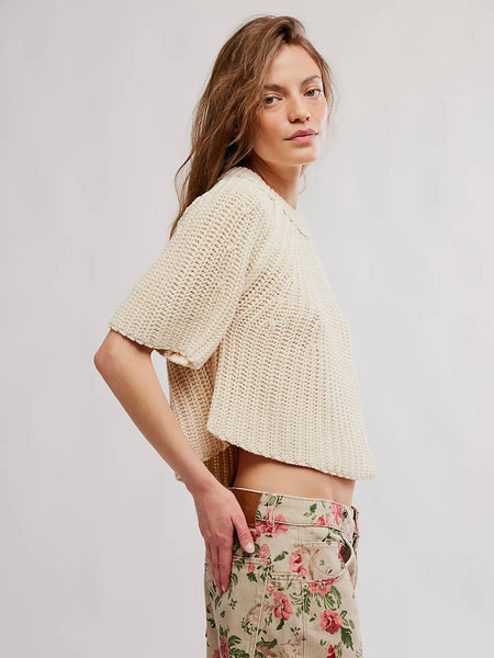 Free People Amy Sweater Tee - Whispering White
