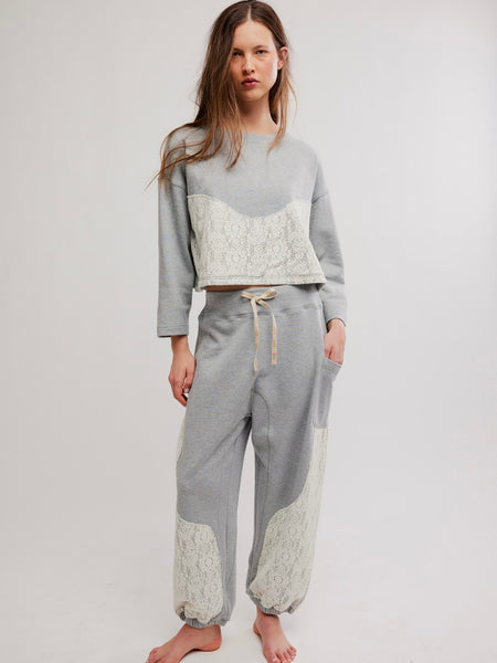 Free People Sunday Best Lounge Set - Heather Grey