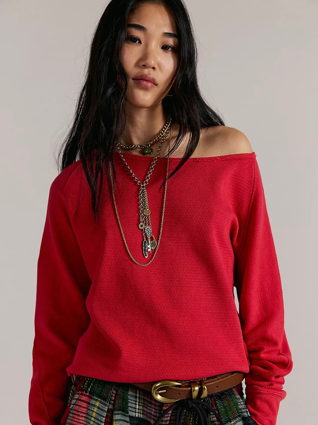 Free People Jess Long Sleeve - Salsa