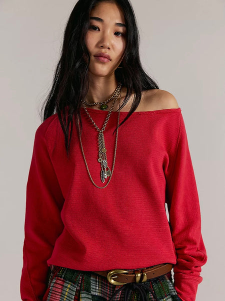 Free People Jess Long Sleeve - Salsa