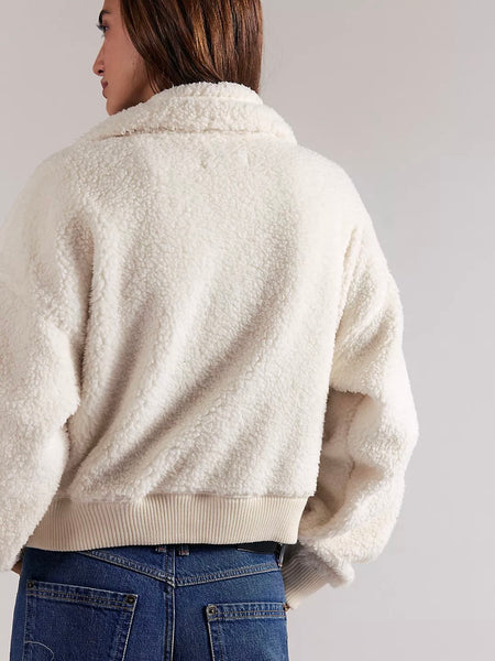 Free People Alpine Sherpa Jacket - White Swan