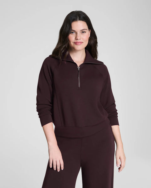 SPANX AirEssential Half Zip - Truffle Brown