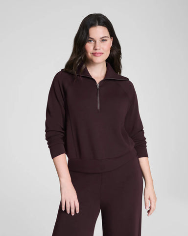SPANX AirEssential Half Zip - Truffle Brown