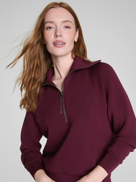 SPANX AirEssential Half Zip - Plum Berry
