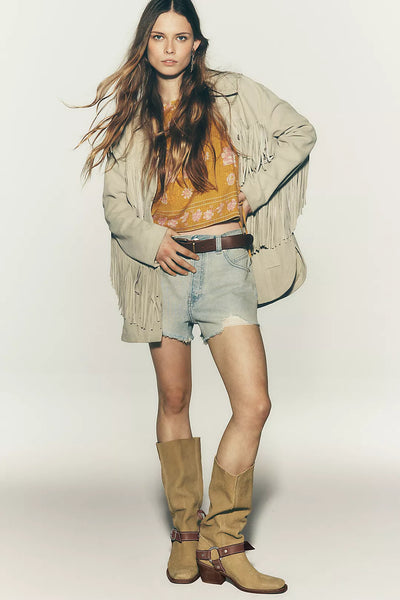 Free People Now Or Never Denim Shorts- Well Worn