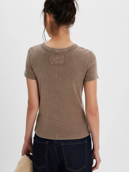 Free People Atlas Crew Tee - Dutch Cocoa