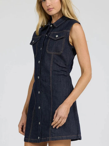 Dear John Saira Denim Dress - Dark Denim