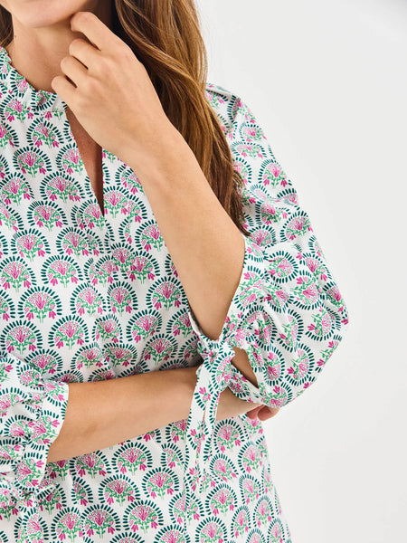 Lainey Dress- Flora White