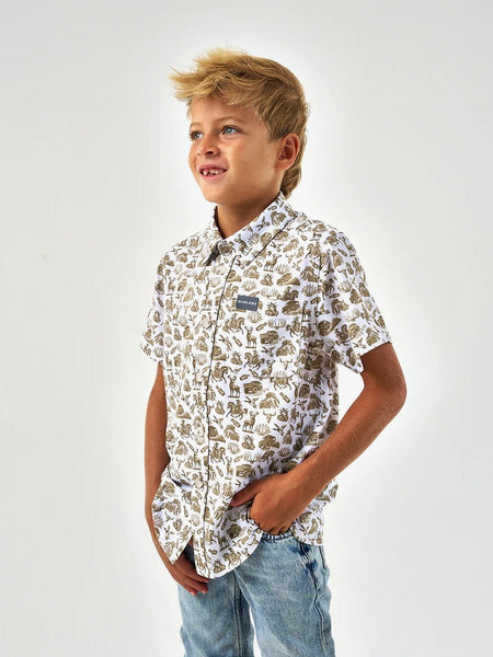 Burlebo Youth Performance Button Up - Into The Wild