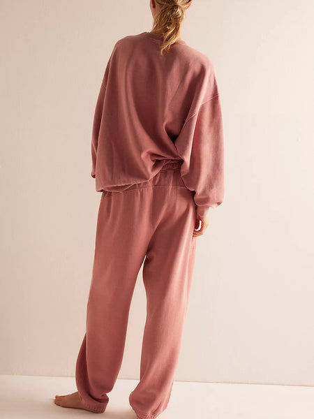 Free People Slow It Down Joggers - Rose Dawn