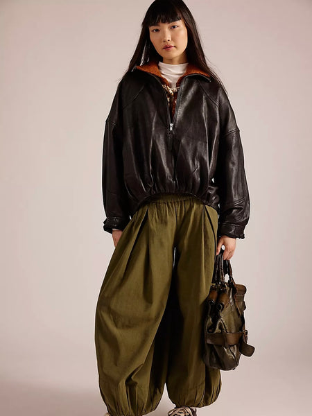 Free People Moonflower Balloon Pants - Sage