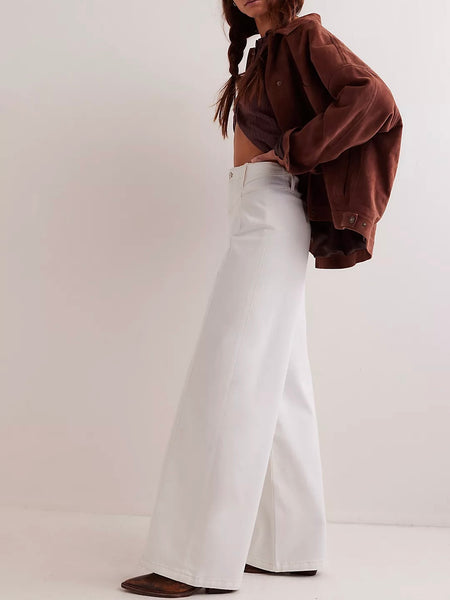 Free People Libre Wide Leg Jeans - Island Lights