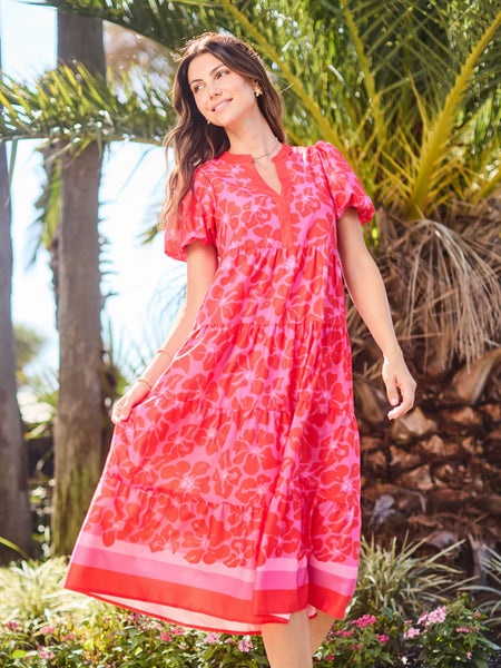 Kinsley Dress- Garden Samba Pink