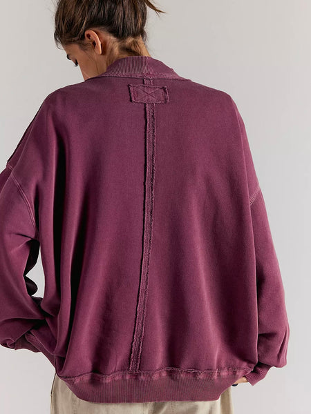 Free People Palm Springs Pullover - Damson