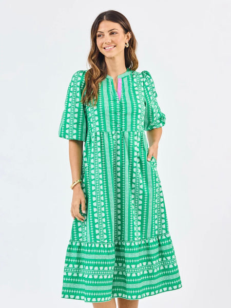 Riley Dress- Heritage Green