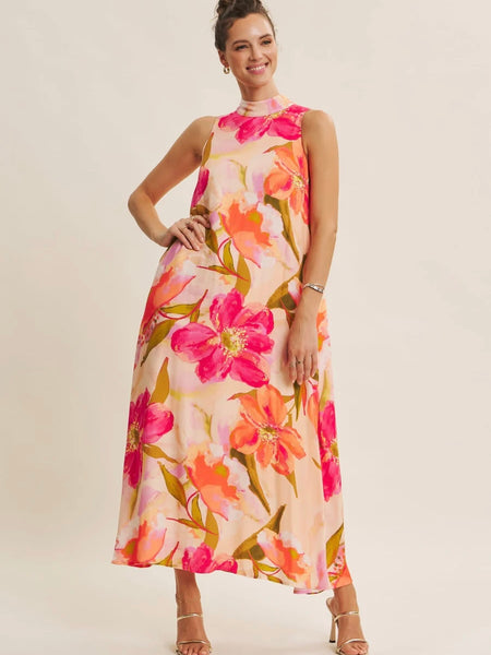 Blooming Resort Dress- Peach