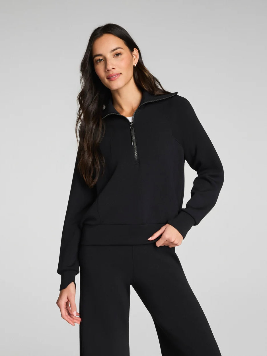 SPANX AirEssential Half Zip - Very Black