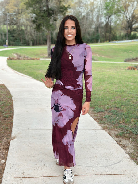 Free People Gianni Maxi Dress - Violet Siren Combo