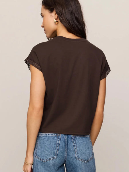 ZSupply Marika Lace Trim Muscle Tee - All