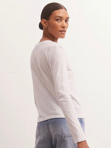 ZSupply Modern Slub Long Sleeve Tee - White