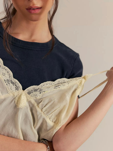 Free People Atlas Crew Tee - Black