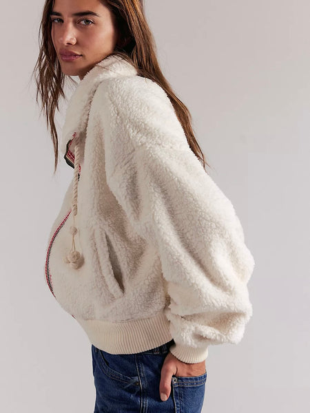 Free People Alpine Sherpa Jacket - White Swan