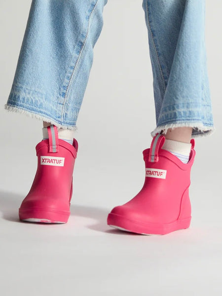 XtraTuf Kids’ Ankle Deck Boot - Neon Pink