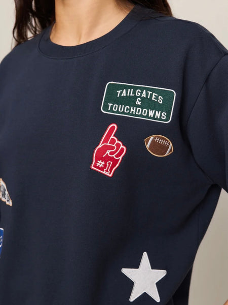 ZSupply Boyfriend Patch Sweatshirt - Eclipse