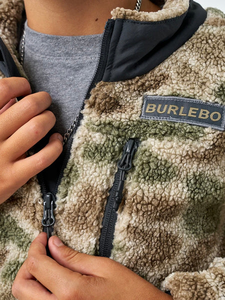 Burlebo Youth Sherpa - Full Zip - Alpine Camo