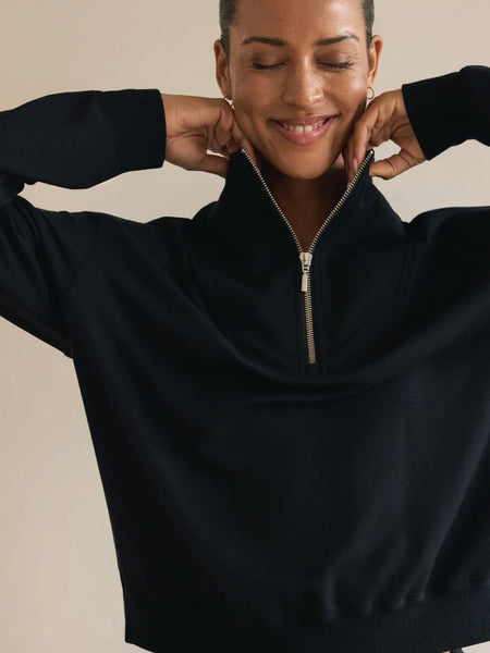 ZSupply Gate Check Modal Sweatshirt - Black