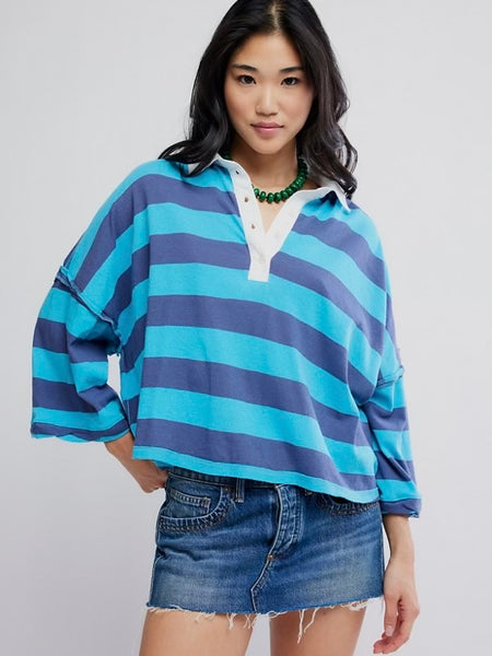 Free People Auggie Tee- Night Shadow/ Tropical B