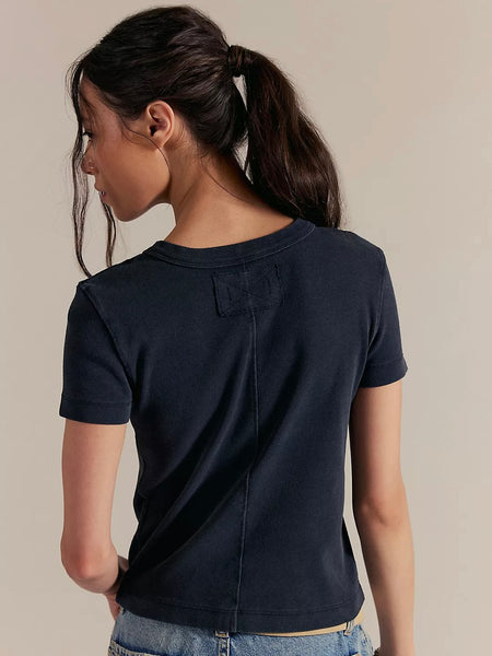 Free People Atlas Crew Tee - Black