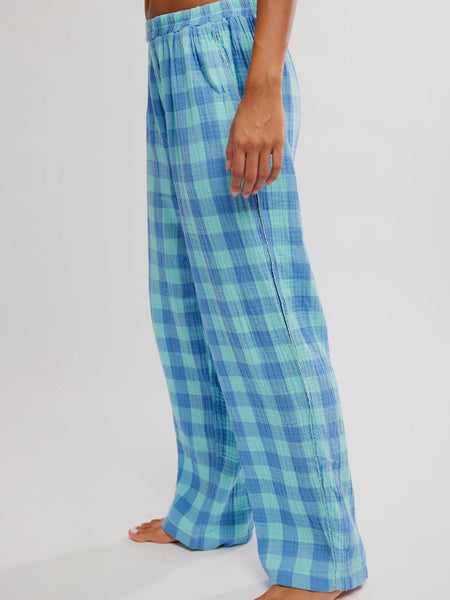 Free People Be Mine Pants - Blissful Blue Combo