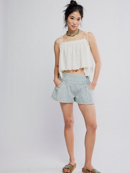 Free People Luna Railroad Short- Horizon Stripe