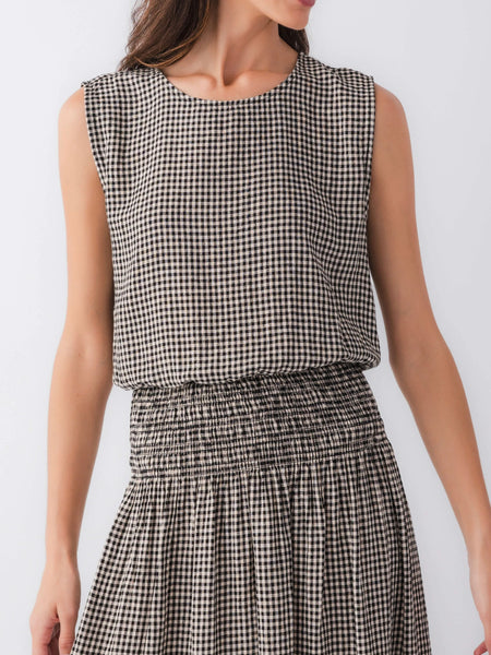 ZSupply Merit Gingham Top - Black