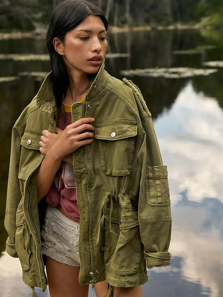 Free People Marlow Surplus Jacket - Olivine