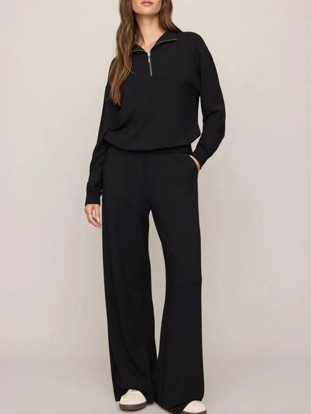 ZSupply Gate Check Modal Sweatshirt - Black